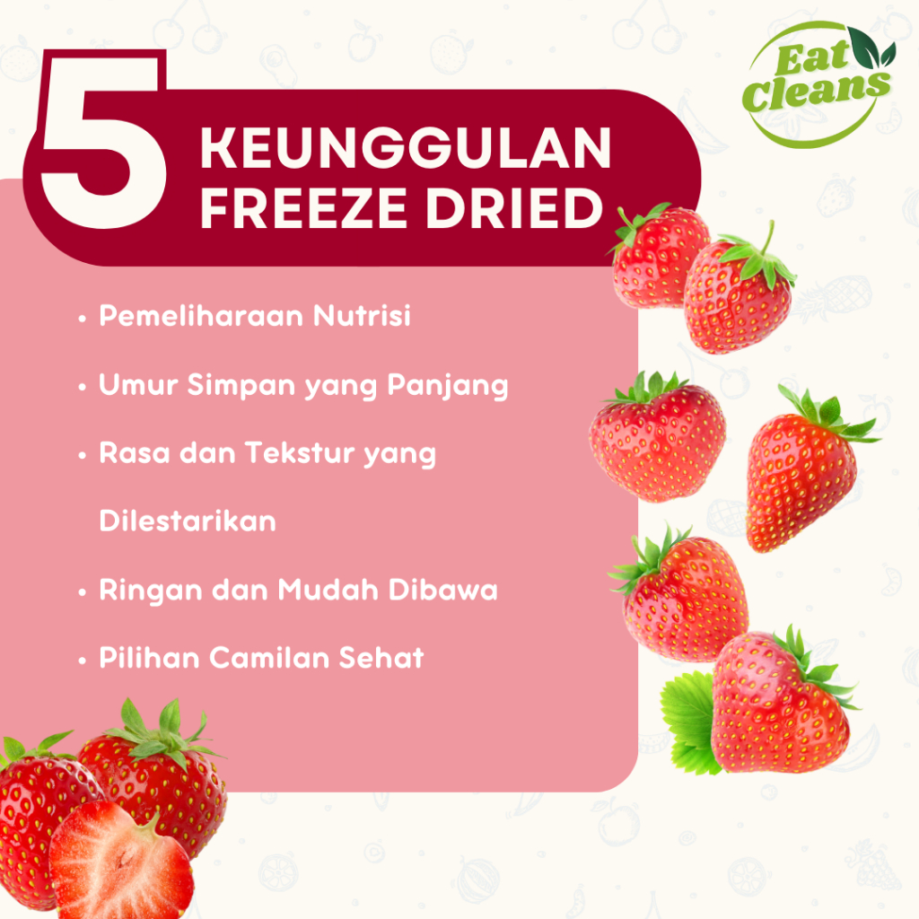 

Ay00! (HALAL) Freeze Dried Fruit Strawberry - Snack Sehat Buah Strawberry Kering - Healthy Snack