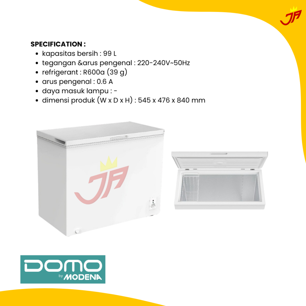 MODENA Domo Chest Frezeer DF 0100 MAWH / Chest Freezer Domo DF-0100-MAWH