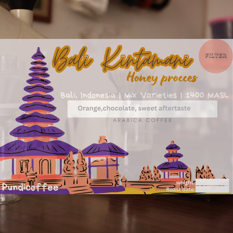 

Arabica bali kintamani honey roastbeans