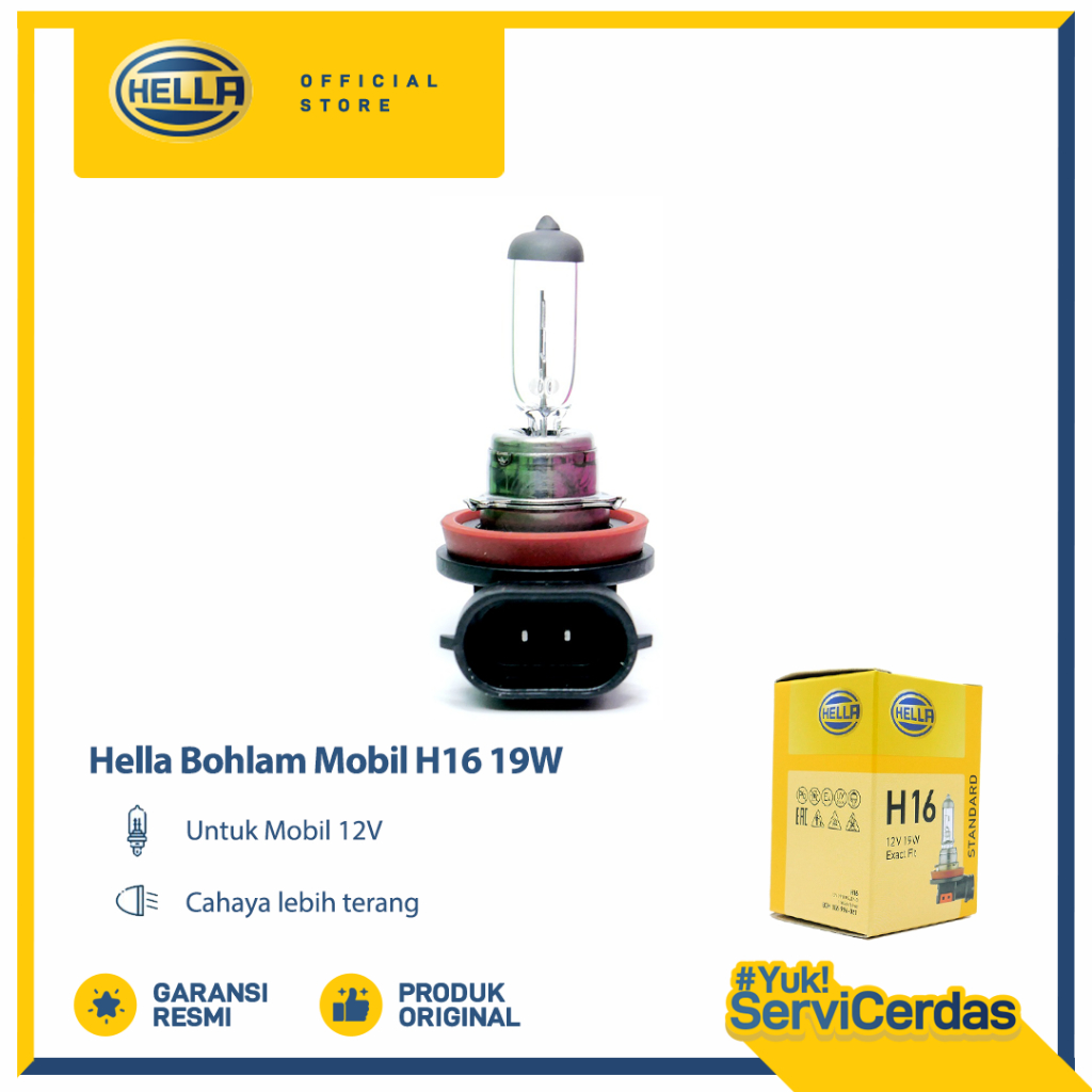 Bohlam Mobil HELLA H16 12V 19W - Lampu Mobil