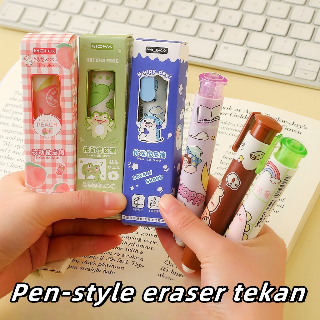 

Penghapus Pensil Tekan untuk Anak - Tanpa Racun, Tidak Meninggalkan Bekas, Desain Kartun Kreatif