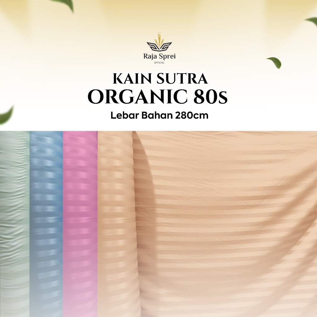 Grosir Ecer Bahan Kain Sutra Jacquard Salur Tcl 80s / Kain Sutra / Kain Sprei / Kain Piyama / Bahan 