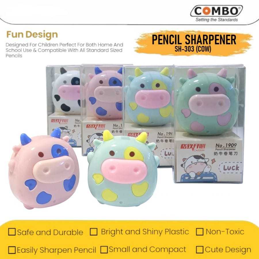 

Serutan Pensil Cow / Rautan Pensil Sapi Lucu / Pencil Sharpener SH-303 / Pencil Sharpener SH-303 / Serutan Pensil Lucu / Single Hole Pencil Sharpener