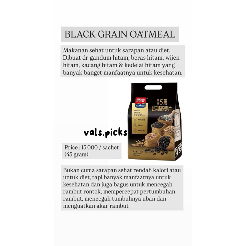 

Black Grain Oatmeal