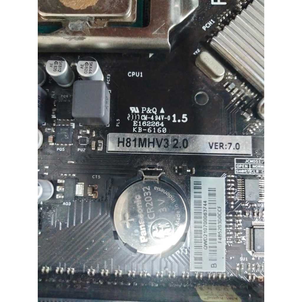 MOTHERBOARD KOMPUTER H81 LGA 1150 + PROCI CORE I3 G3N 4