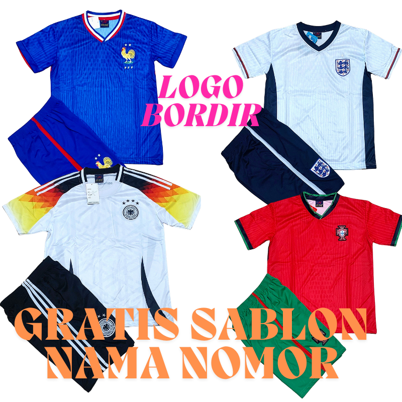 AURI SPORT JERSEY BAJU BOLA ANAK PORTUGAL/JERMAN USIA 7-14THN