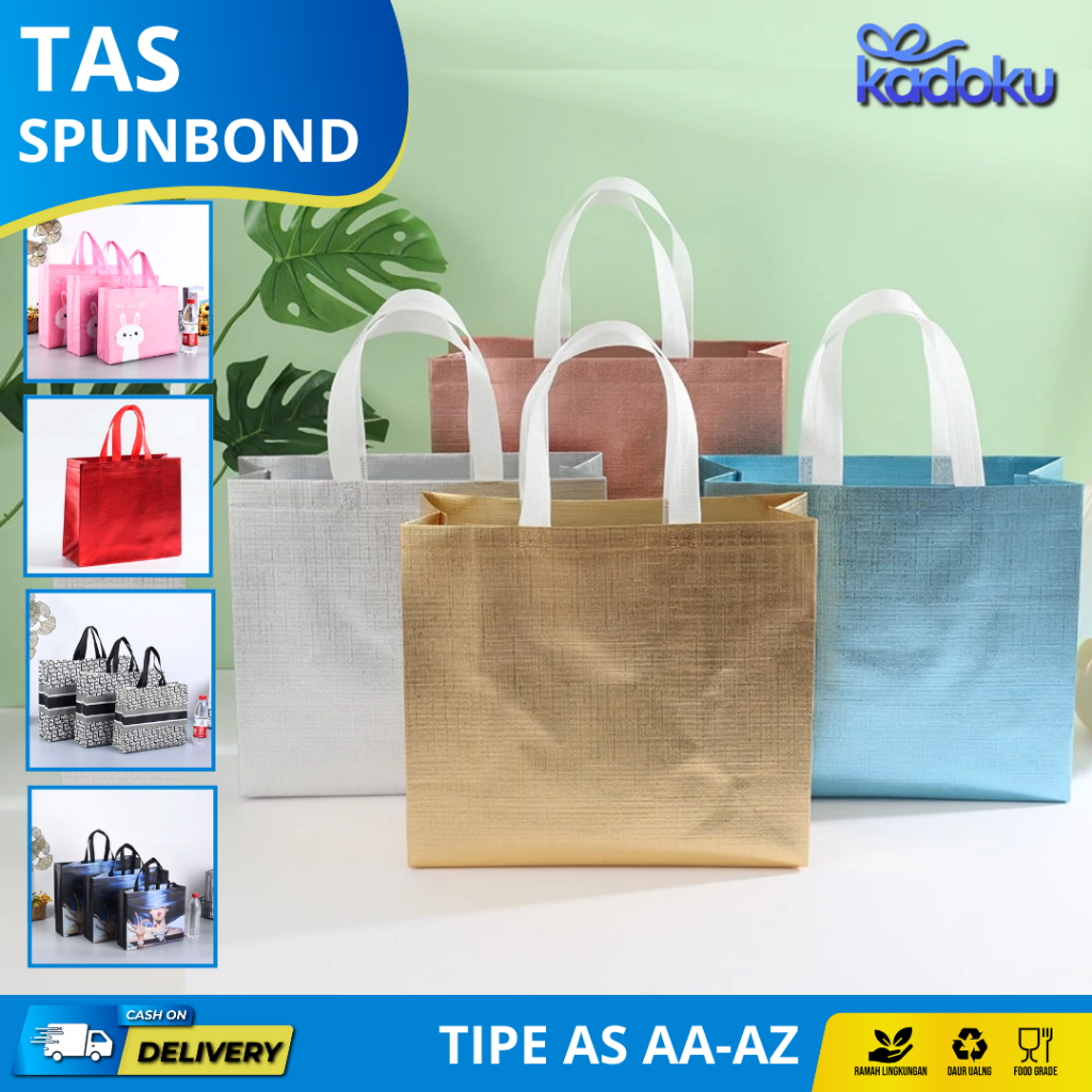 

Tas Belanja / Tote Bag Spunbond Kain Motif Premium/ Tas Nasi Box / Tas Hajatan Kotak Nasi Spunbond