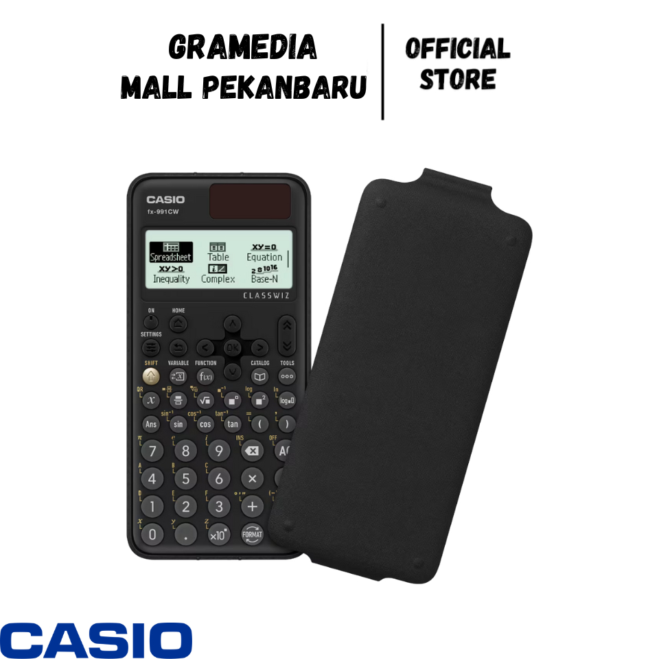 

CASIO CALCULATOR SCIENTFIC FX 991 CW Black - Kalkulator Scientfic Kuliah Sekolah Black (540+ Fungsi/Rumus) (Original) Gramedia Mal Pekanbaru