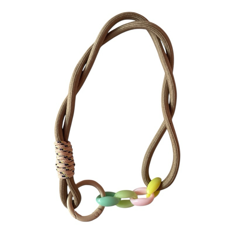 Tali HP String Gantungan Tali Pergelangan Tangan Dikepang Dirantai Ponsel Antihilang Casing HP Warna