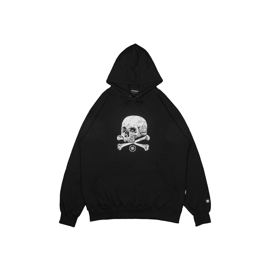 HUSTED SWEATER BONESK BLACK HOODIE