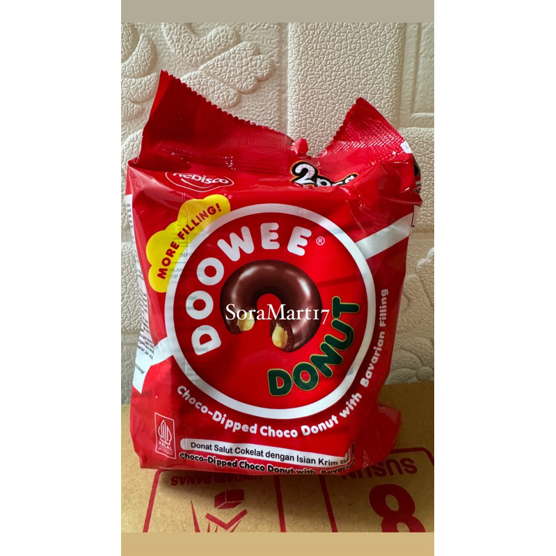 

Doowee Donut Donat Salut Cokelat dengan Isian Krim bavarian 60gr