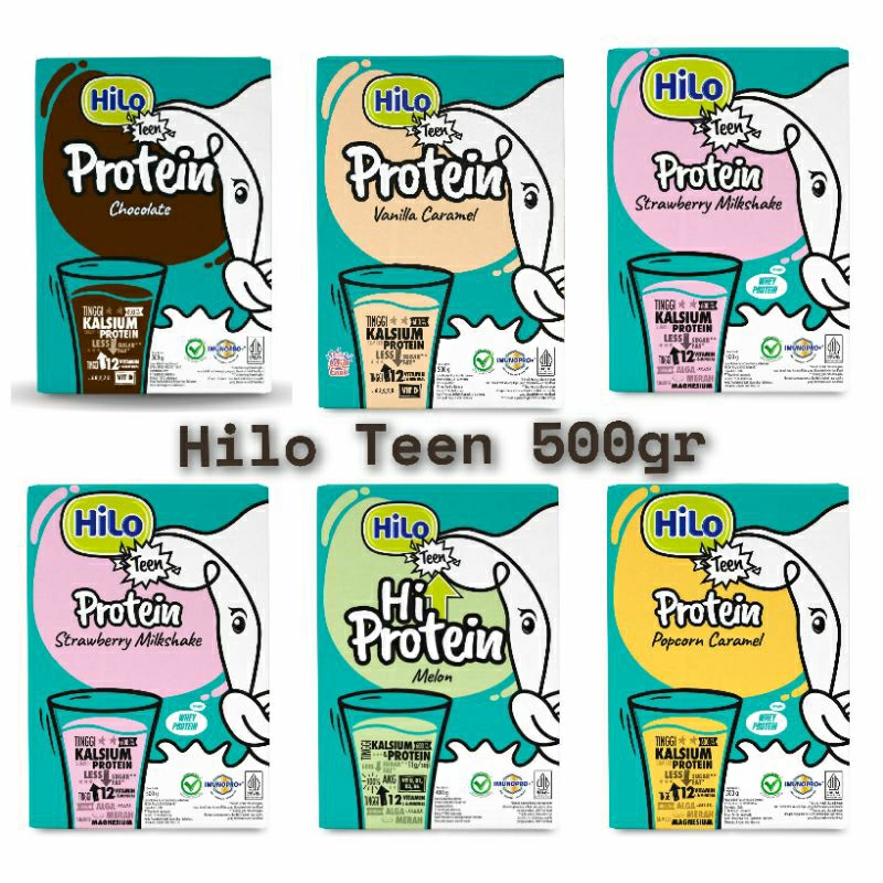 

HiLo Teen Coklat 500gr /Biscuit caramel 500gr/Vanilla Caramel 500gr/Melon 500gr/Popcorn Caramel 500gr/ Taro 500gr/Strawbery milkshake 500gr