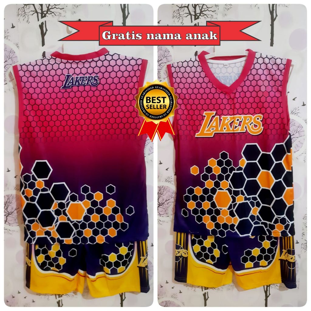 SETELAN BAJU BASKET ANAK ,BISA CUSTOM NAMA + NOMOR PUNGGUNG | SETELAN BAJU BASKET ANAK LAKI LAKI BUL