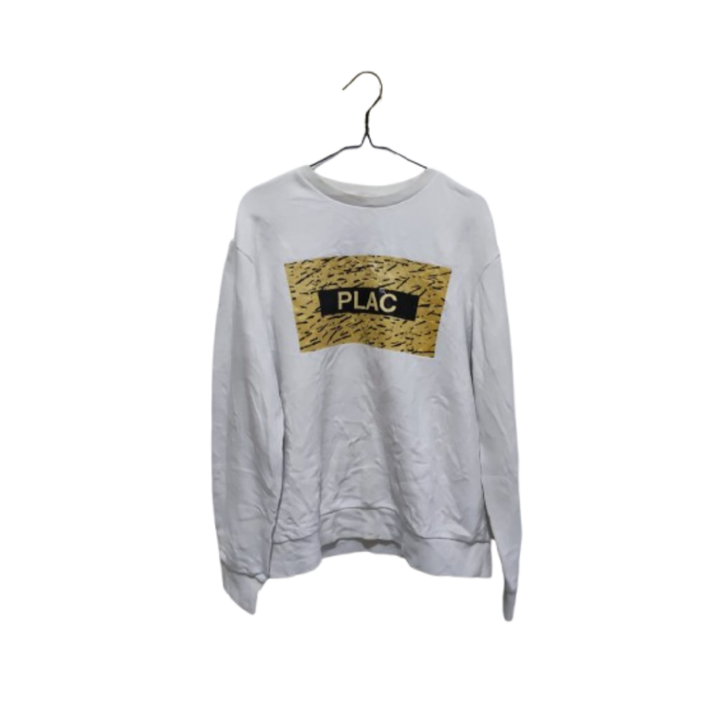 CREWNECK PLAC PUTIH - CREWNECK SECOND/BEKAS