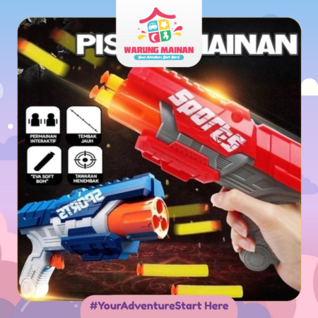 [WARUNGMAINAN] [WM344] Soft Bullet Gun Pistol Mainan Anak Mainan Nerf Gun Mainan Airsoft Mainan Temb