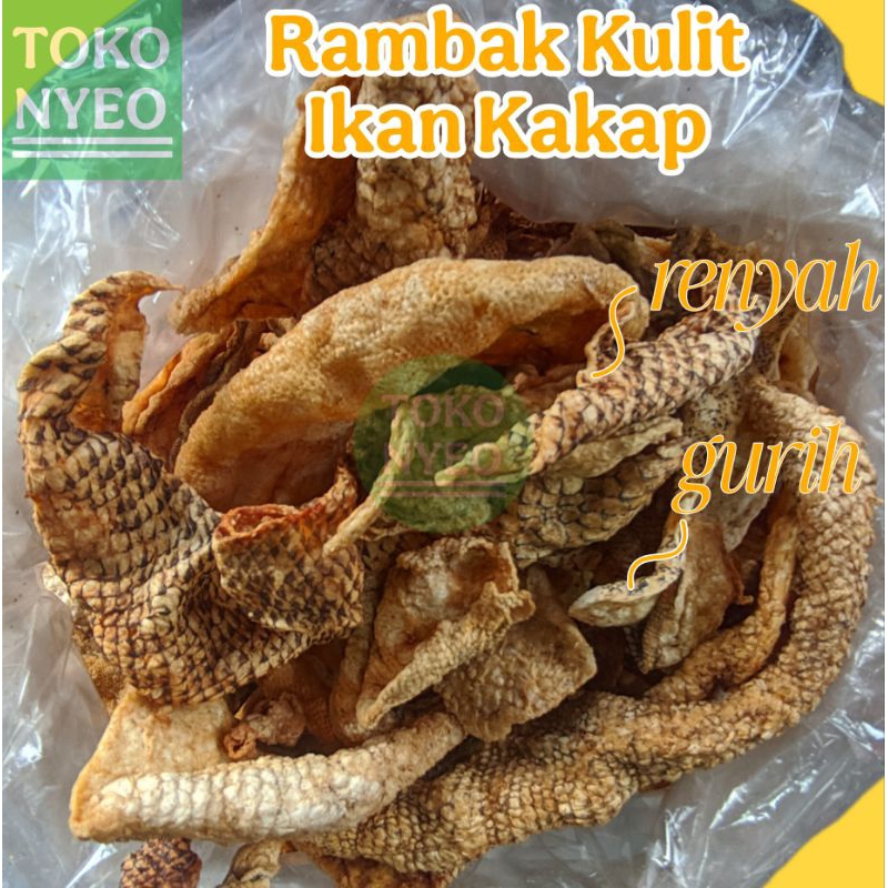 

[ Bebas Gluten Tanpa Tepung ] Rambak Kulit Ikan Kakap Asli Alami Cemilan Khas Oleh oleh Surabaya