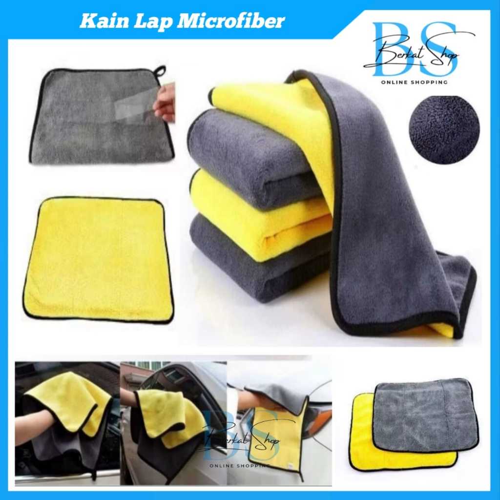 Kain Lap Microfiber / Kain Lap Mobil Motor Multifungsi / Kain Lap Microfiber Premium 2 Sisi Serbagun