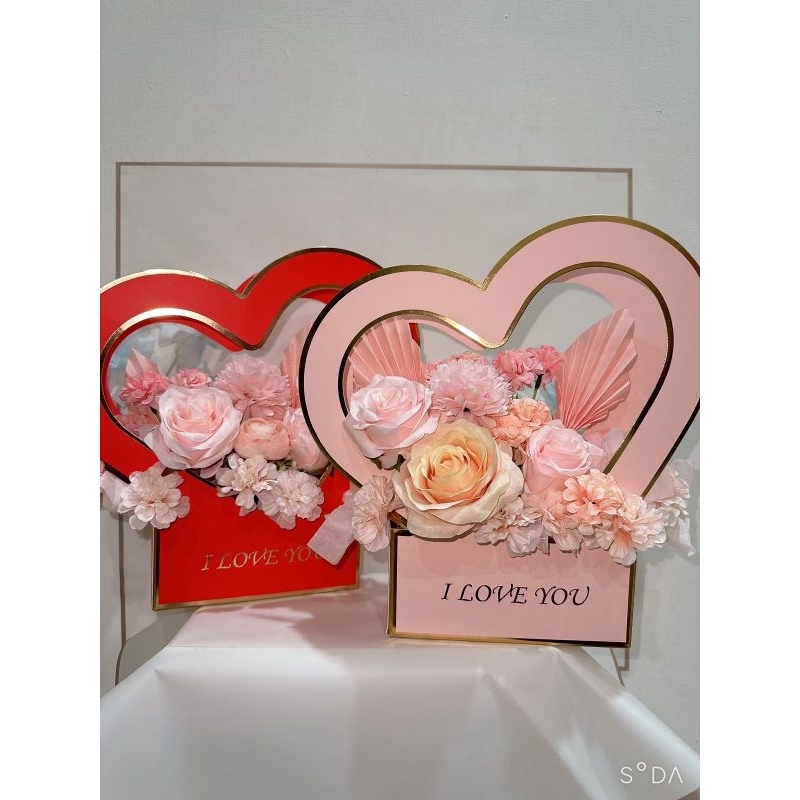

Flower Box kotak Hiasan bunga Love/just for you/hampers untuk Gran opening