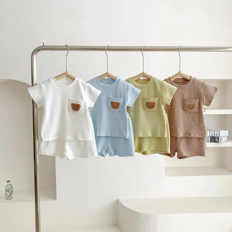 Setelan Anak Bahan Rib Knit - Tersedia 4 Ukuran