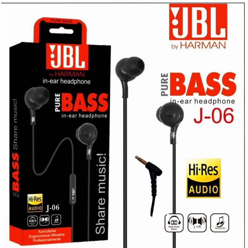 Handset / Headset H/F / HF EarPods / HiFi Handsfree Earphone JBL J-05 / J-06 /j07/j08/j08/j10/j12/j1