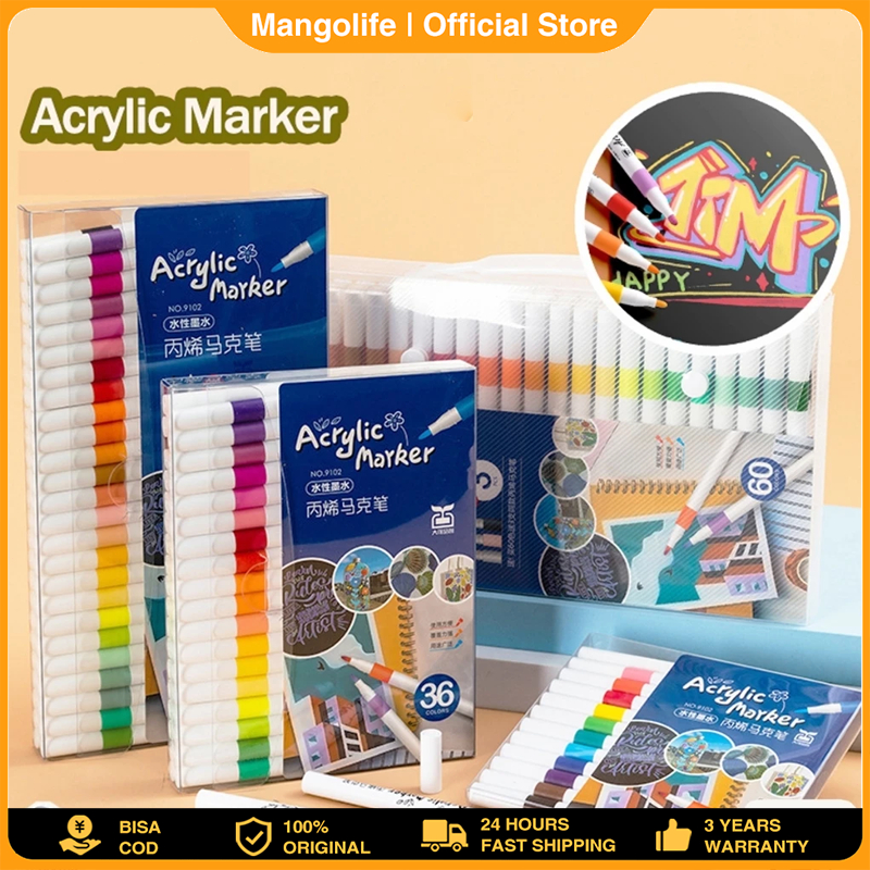 

Pen Akrilik Marker Warna Cepat Kering Tahan Air / Spidol Acrylic Painter / Menggambar Kreativitas Seni Edukasi Anak