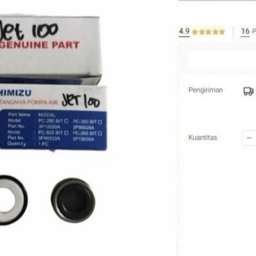 

Oli Seal Kit SHIMIZU Jet-108 Jet-100 Mechanical Seal Jet108 Jet100 250
