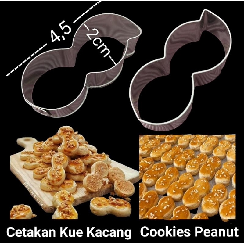 Cetakan Kacang /Cutter Cookies Peanut/Cetakan Kue Kacang Skippy