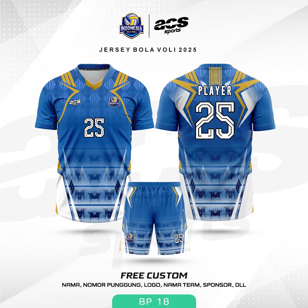 (COD) Kaos Jersey Voli/Volley/Volly Printing 2025 (bisa tambah nama, no punggung, team, sponsor)