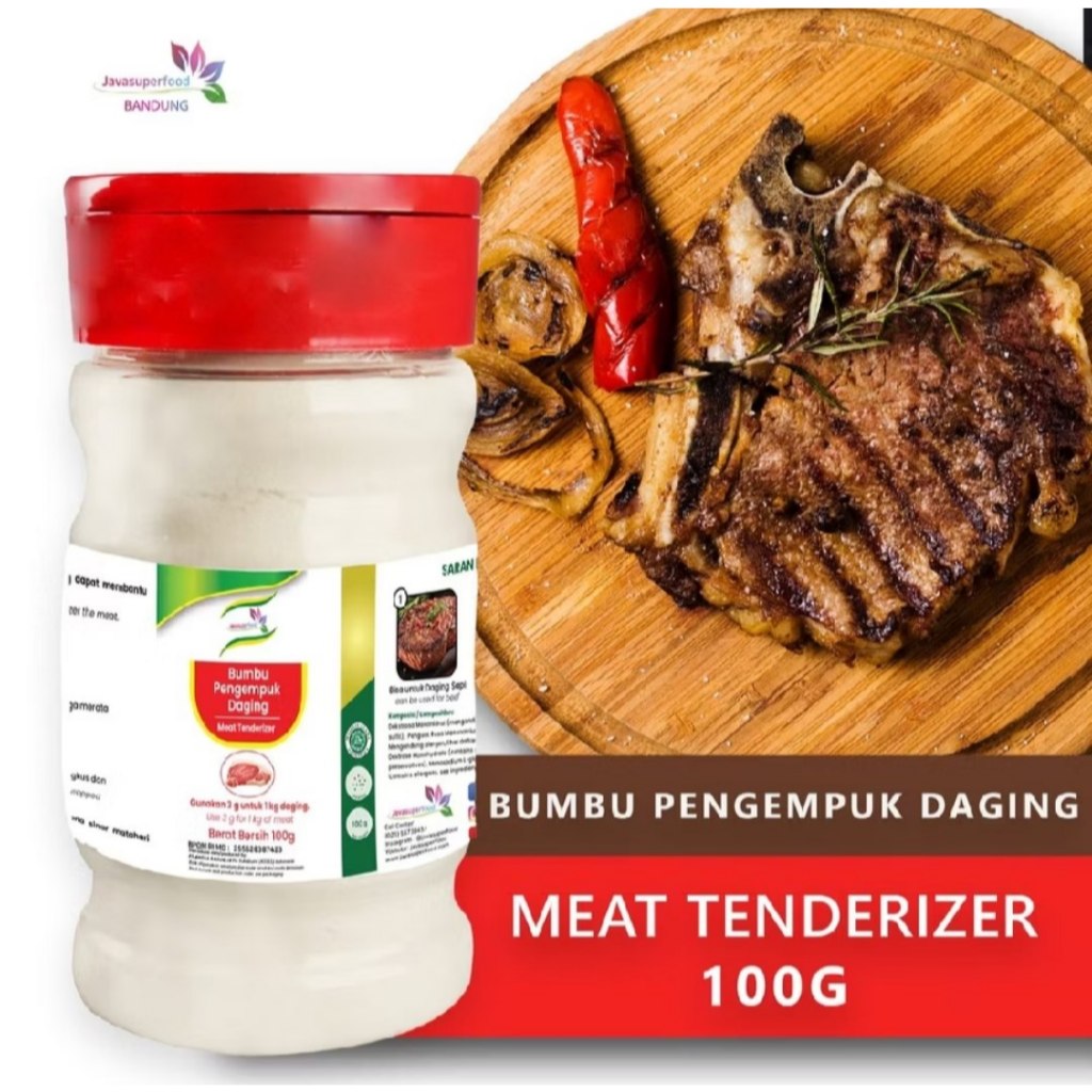 

Bubuk Bumbu Pengempuk Daging - Meat Tenderizer - 100g - Halal