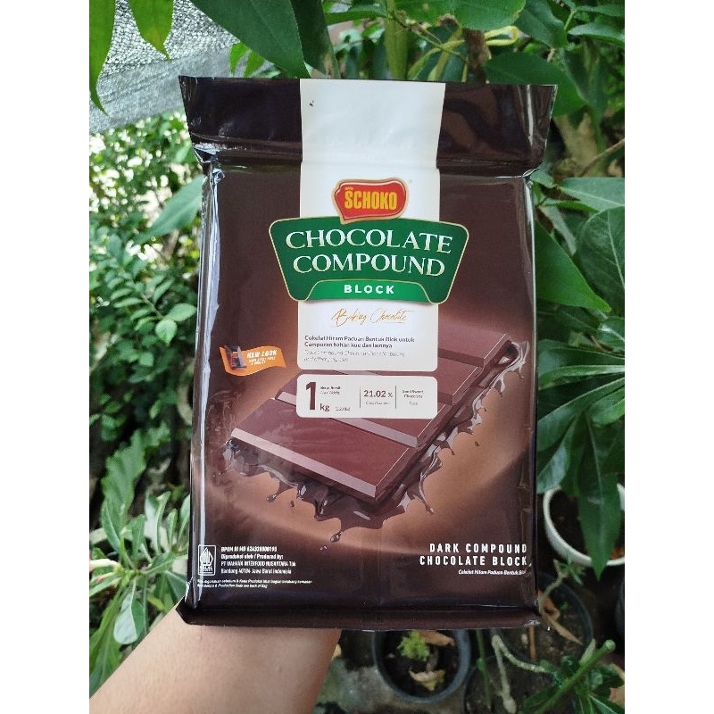 

Schoko Dark Compound Chcocolate Block Kemasan 1kg