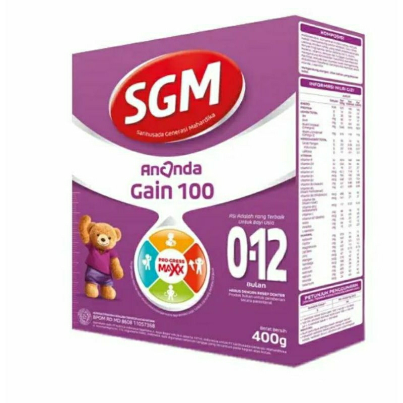 SGM Ananda Gain 100 (Bayi 0-12 Bulan)