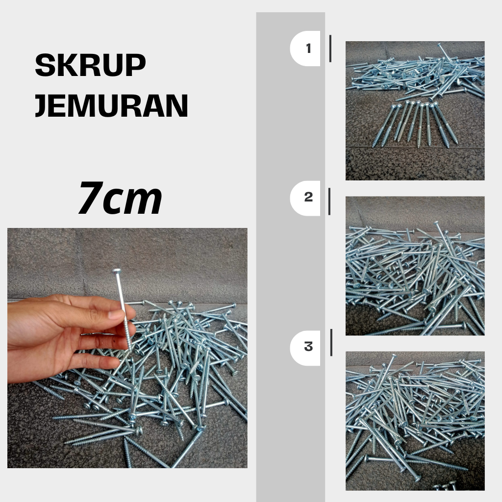 Skrup jemuran lipat stainless,baut jemuran dinding aluminium/skrup perabot/furniture screw