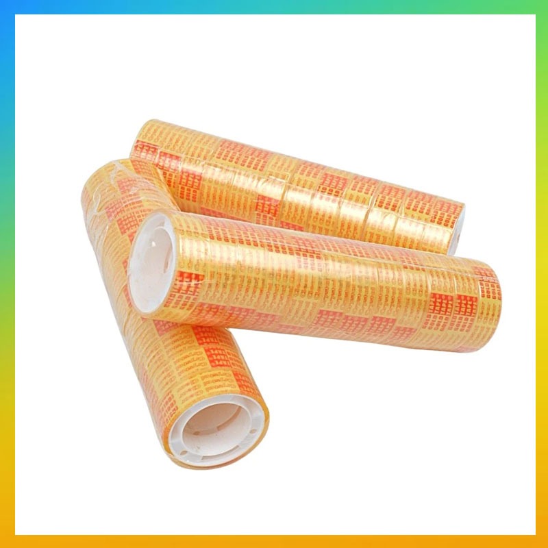 

Isolasi Bening Kecil 1/2 inch Gold Tape / Selotip Solasi Kado Tipis / Cellotape Goldtape 12 mm x 10 yard