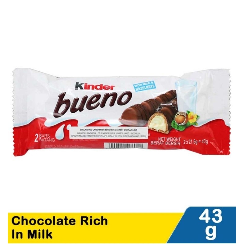 

Kinder Bueno Chocolate Rich In Milk43G