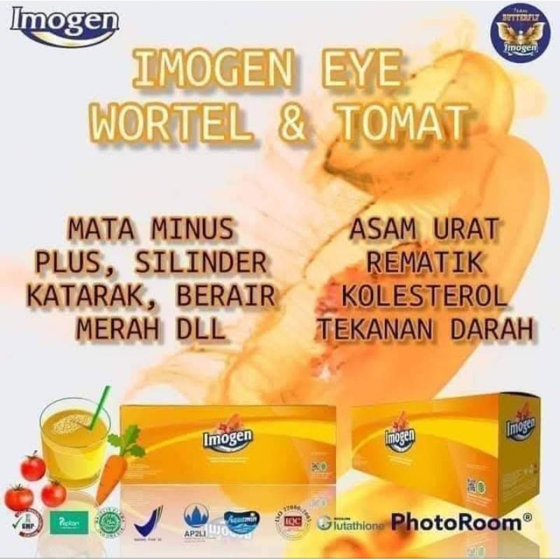 Imogen Eye Wortel & Tomat Mata Minus Plus Silinder Katarak Berair Merah DDL 1 box (isi 30 saset)