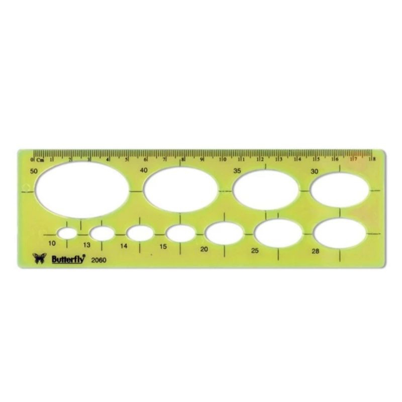 

Butterfly BT-2060 Penggaris Cetakan Oval Elips