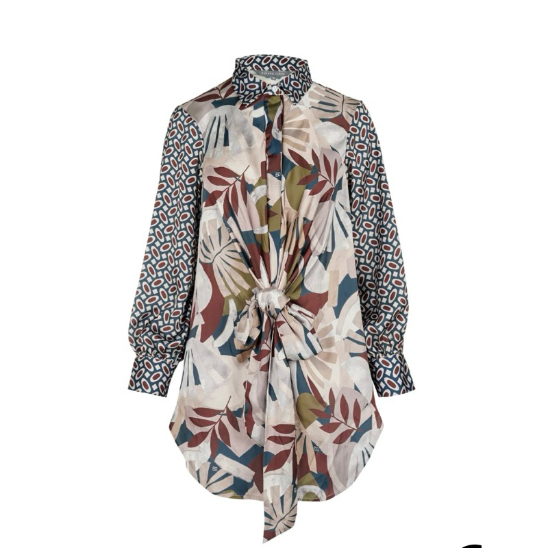 BJ BENANG JARUM SUN - KISSED WRAP SHIRT - FOREST (XL)