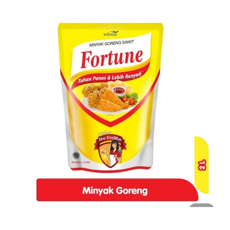 

1 karton minyak goreng Fortune 2 liter isi 6 minyak