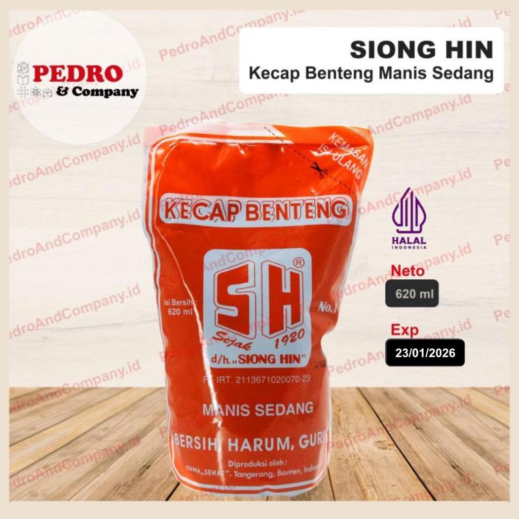 

Kecap benteng manis sedang SH siong hin 620 ml REFILL Pack