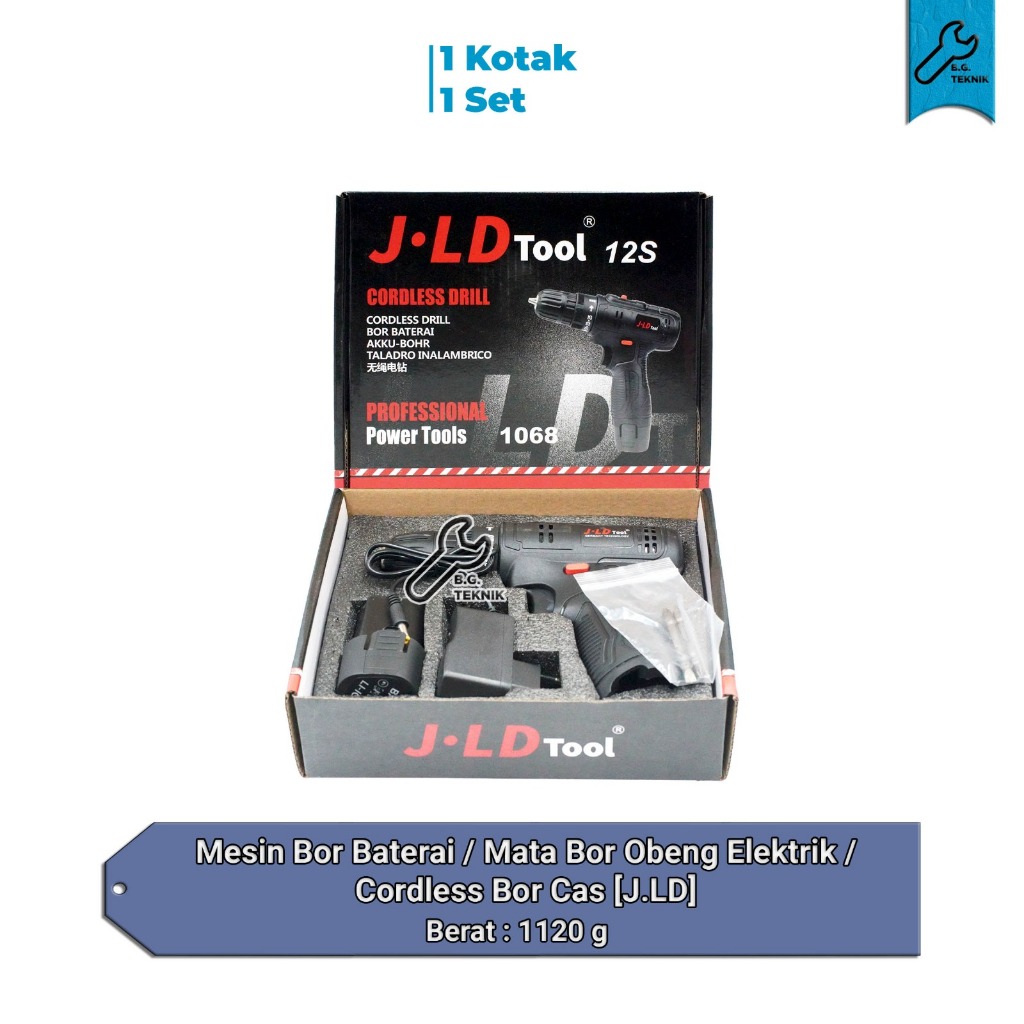 [JLD] Mesin Bor Batre Cordless Drill Battery 12S Bor Tangan 12V