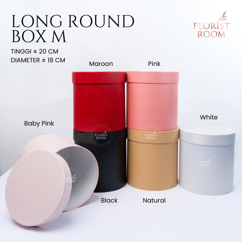 

Long Round Flower Box M - Kotak Hadiah Kado Hampers