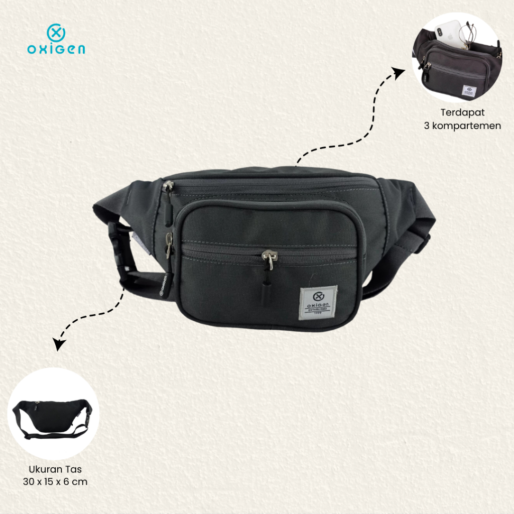 Oxigen Barsya Tas Pinggang Wanita Polyester Waist Bag Modern dan Stylish