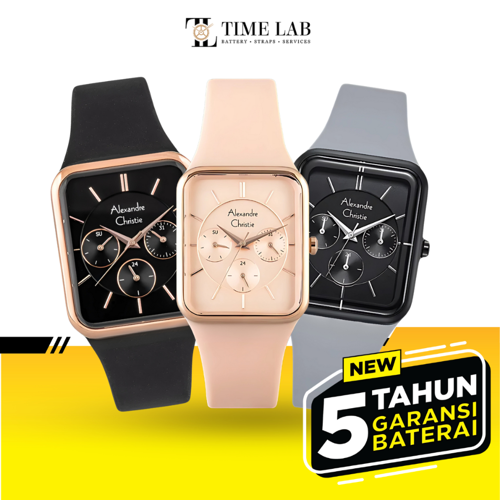 JAM TANGAN WANITA ALEXANDRE CHRISTIE AC2744 / AC 2744 BF RUBBER VINTAGE ORIGINAL