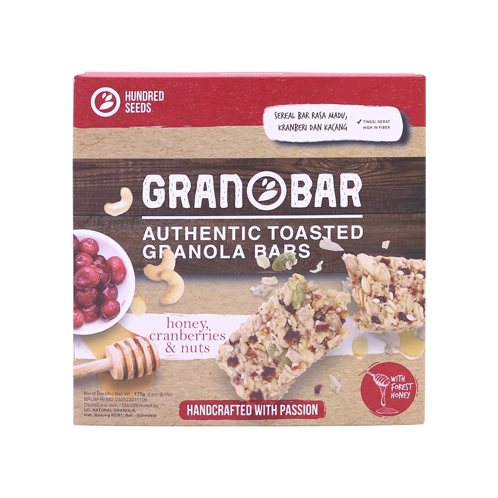 

Granobar - Honey, Cranberries & Nuts Box 5pcs