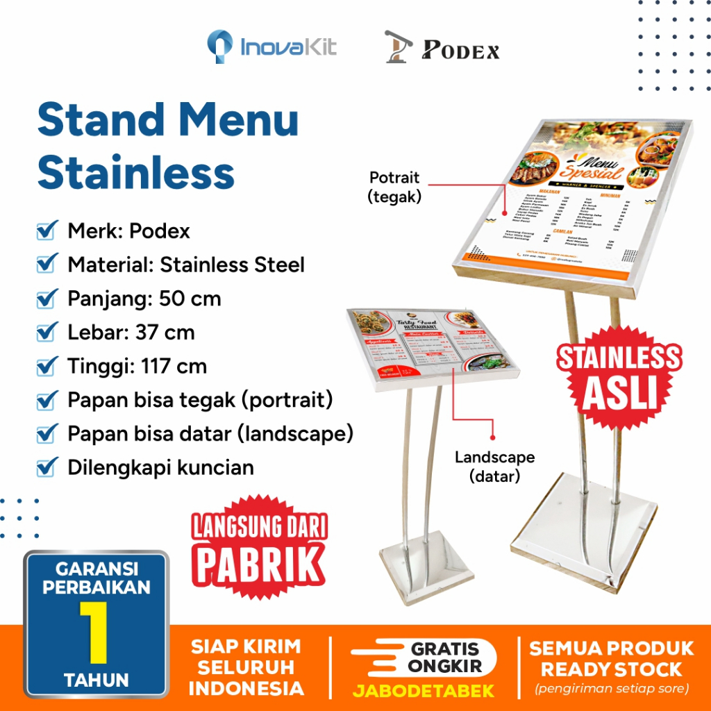 Stand Menu | Tempat Menu | Stand Rak Menu Buku Menu Restoran | Stand Holder Menu Resto