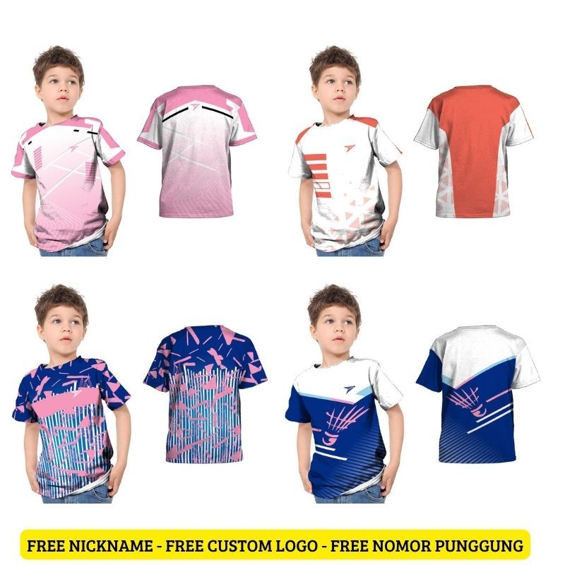 Dstore - Kaos Badminton Kaos Bulutangkis Anak Terbaik Custom Design 2