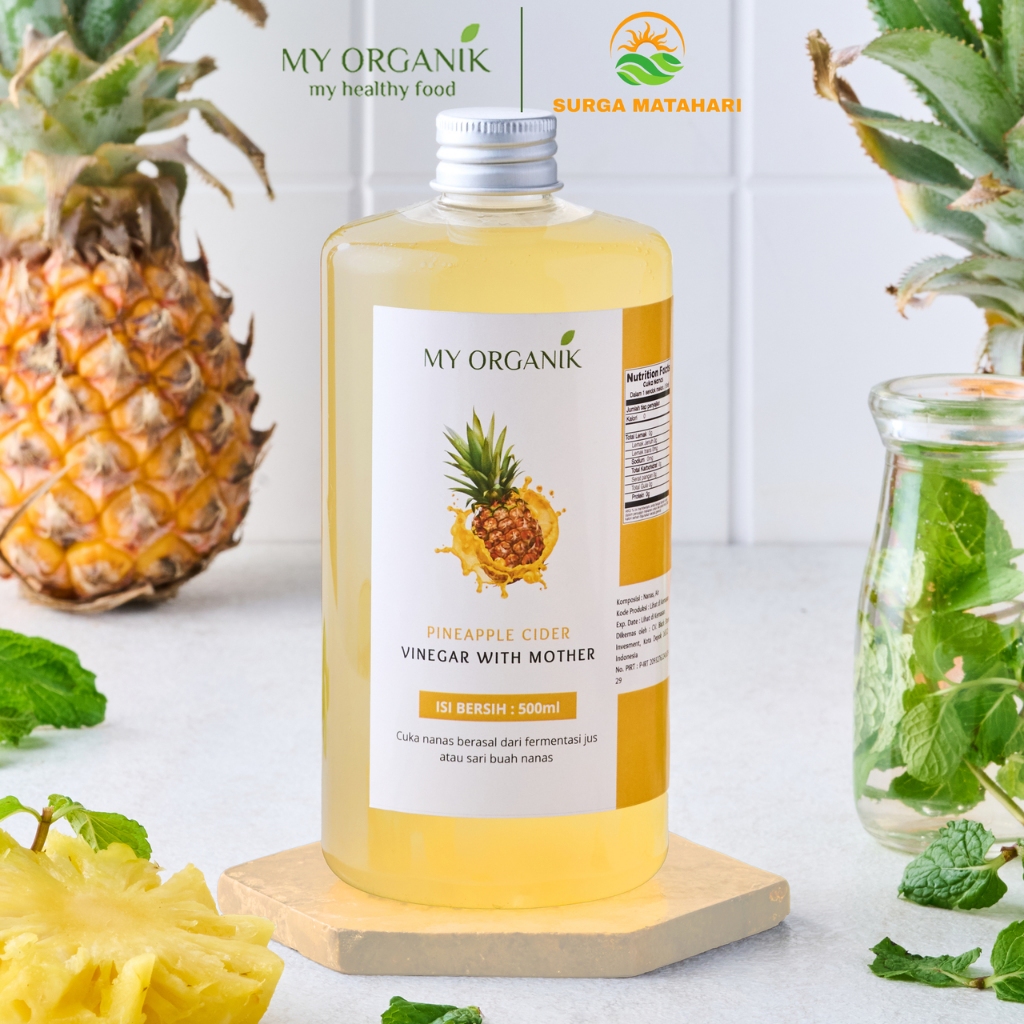 

My Organik Cuka Nanas Original 100% Murni Organik Premium Turunkan Kadar Gula Darah