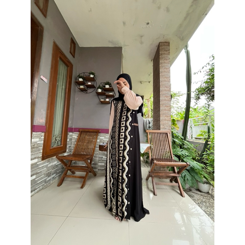 gamis rayon twill uniqlo