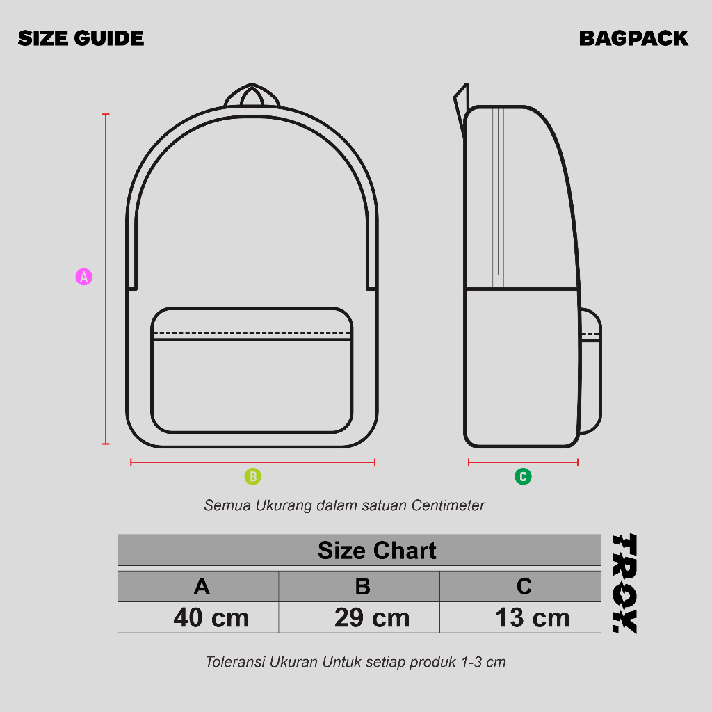 Troy Company Backpack Black Quokka - Tas Ransel Hitam BP 2994