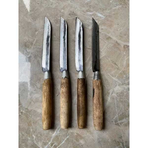 PISAU DAPUR GAGANG KAYU / PISAU BALI PANJANG BUNDEL / PISAU IRIS GARNIS RUNCING / PISAU TAJAM